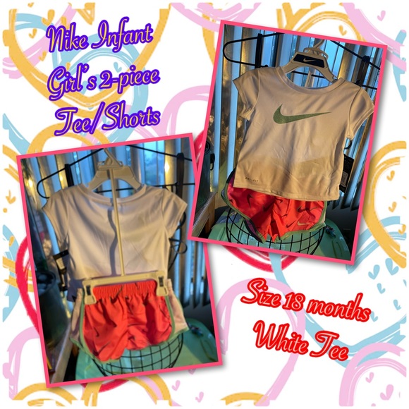 Nike Infant Girl’s Dri-Fit T-Shirt & Shorts Set (2-pieces) - Picture 7 of 8
